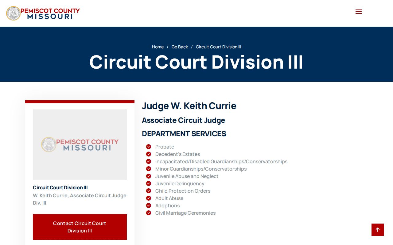 Pemiscot County arrest records continuing into Associate Circuit Division III