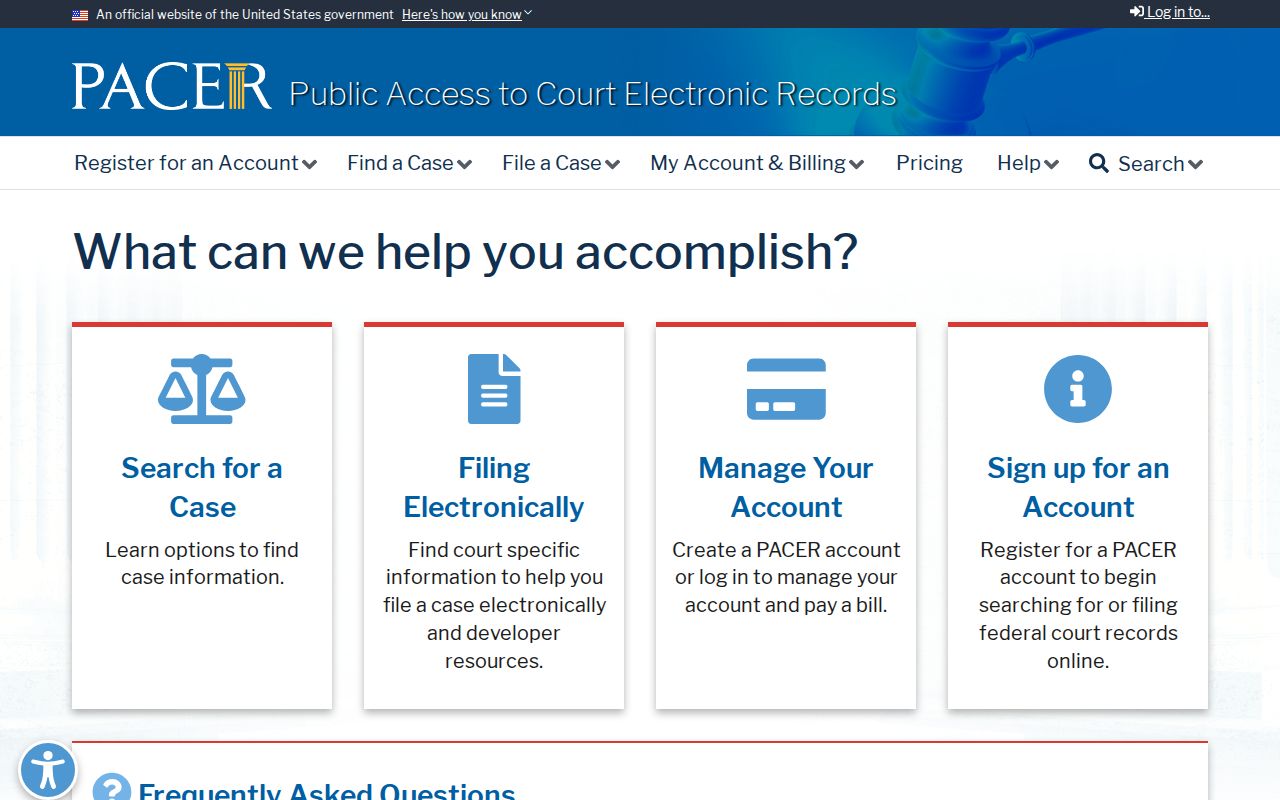 Pemiscot County federal criminal court record access through PACER